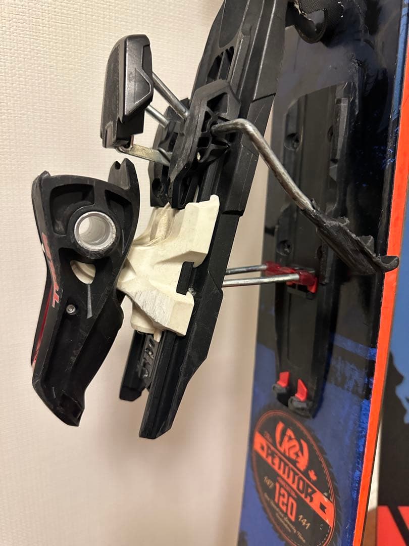 バックカントリー　スキー板　K2 120mm幅・ツアービンディング・シール付