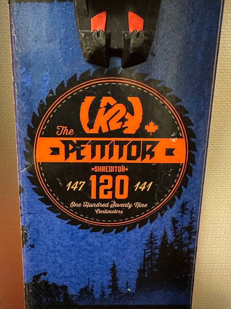 バックカントリー　スキー板　K2 120mm幅・ツアービンディング・シール付