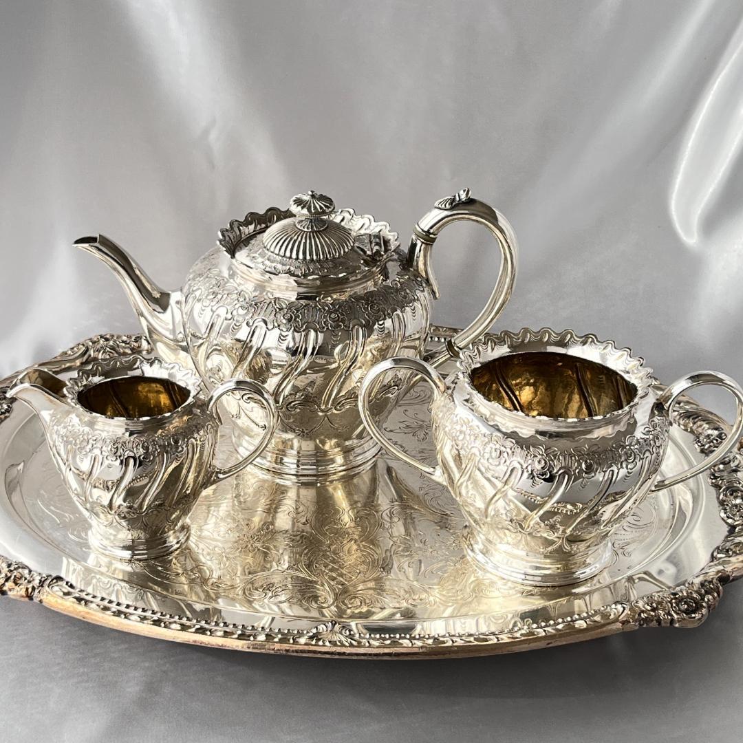 【James Dixon 】 ビクトリアン ティーセット 3点 ティーポット