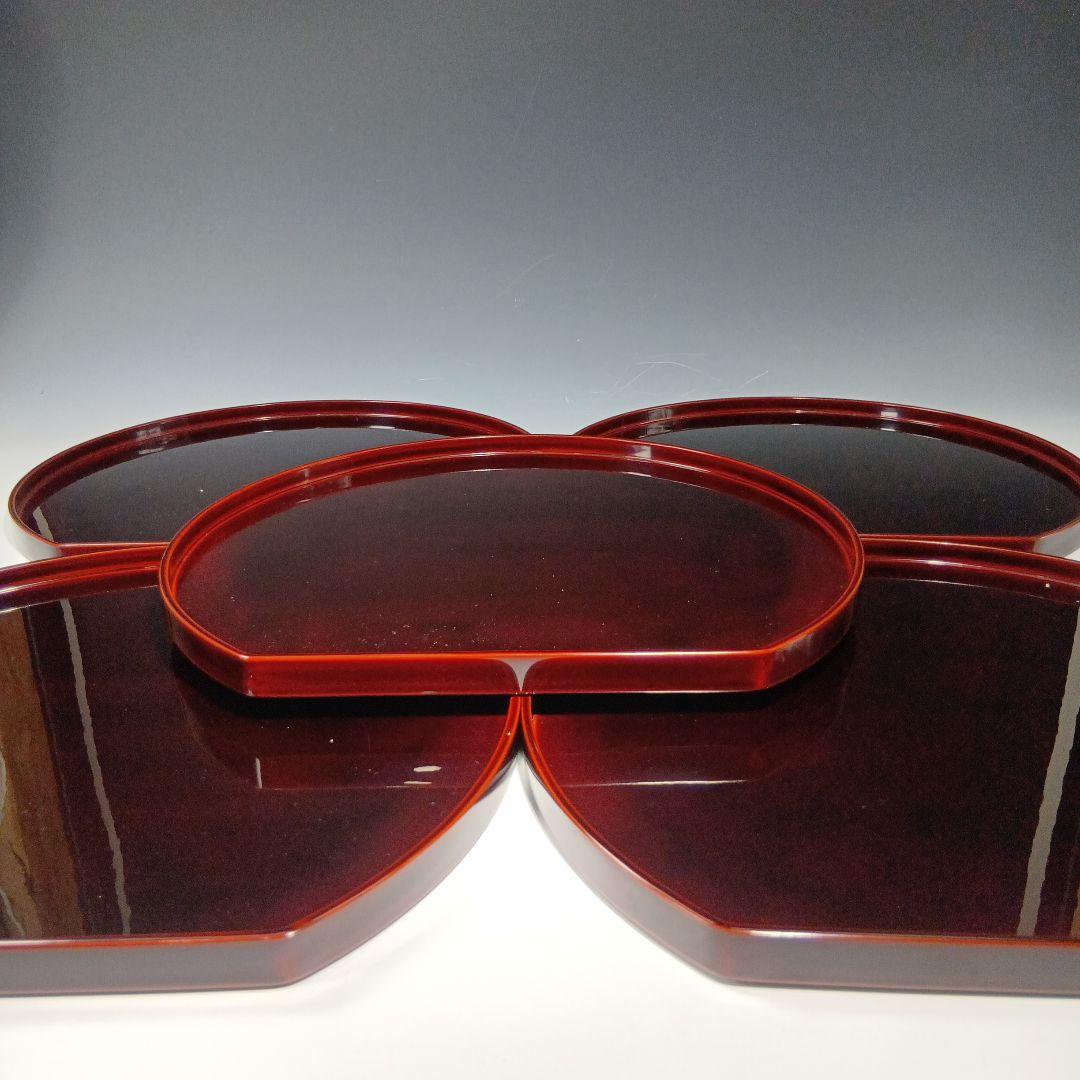 最終値下げ輪島塗　半月卓上膳　5枚　共箱