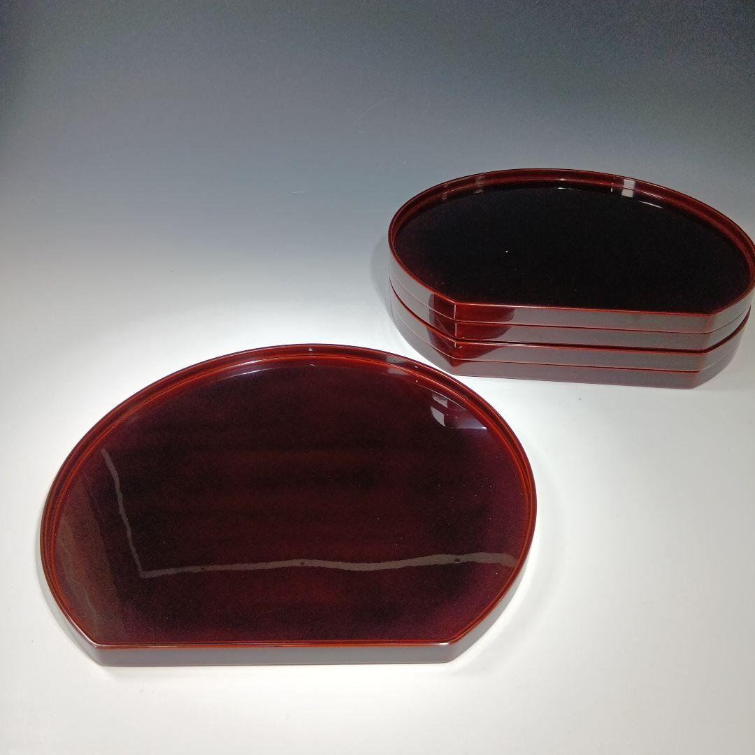 最終値下げ輪島塗　半月卓上膳　5枚　共箱