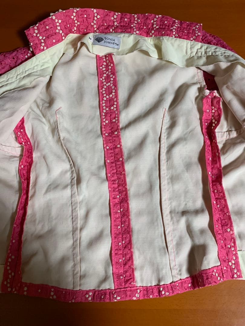 フラメンコ衣装　ソニアジョーンズ上下セット　ピンク✖️白　サイズS〜M