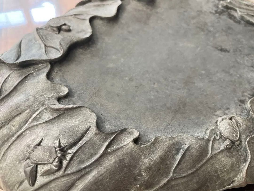 中国硯　端渓硯　6.1kg 彫刻