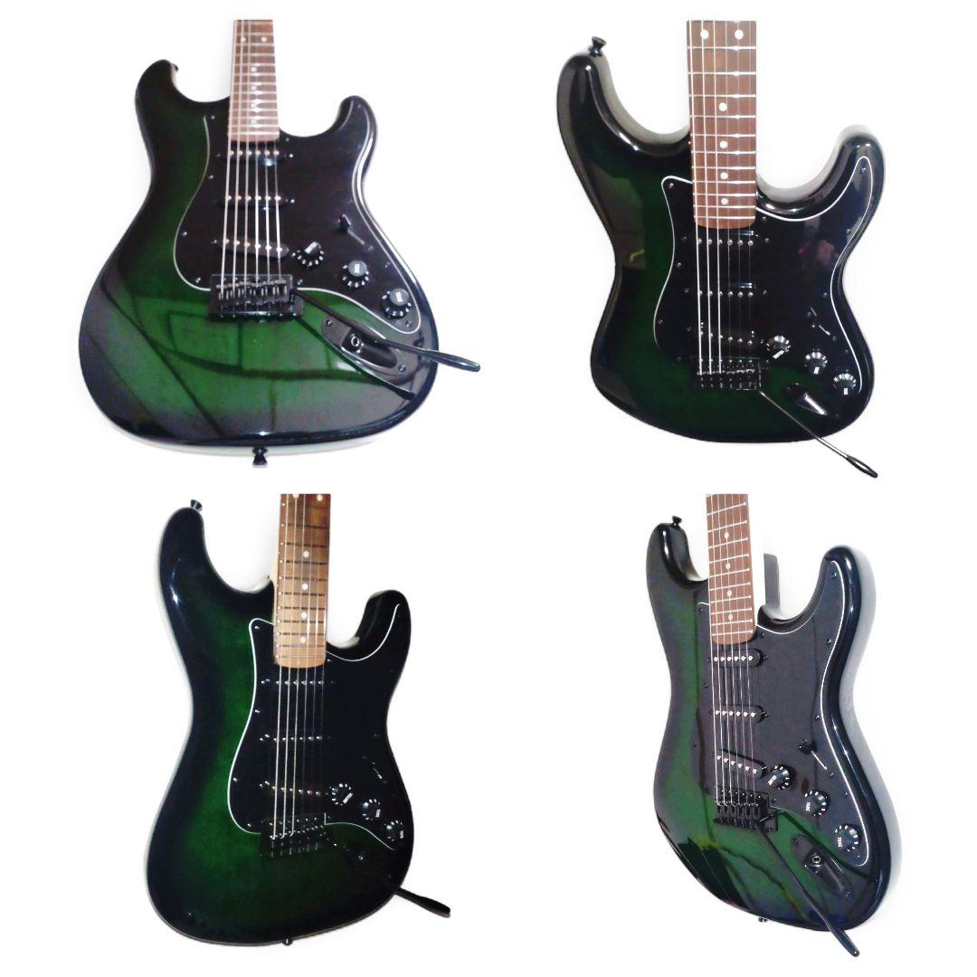 極美　SELDER　ST-16　エレキギター　ストラト　グリーン サンバースト