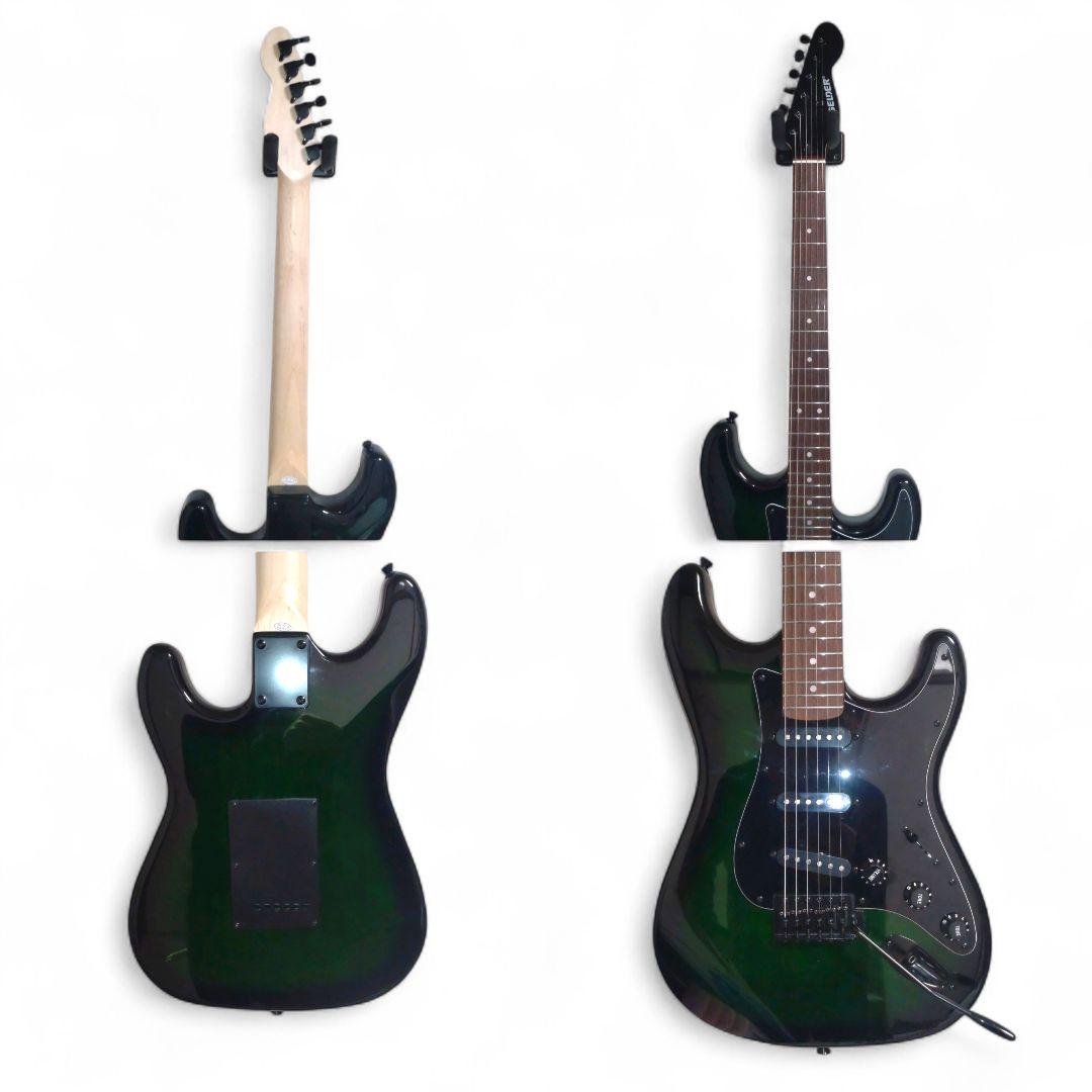 極美　SELDER　ST-16　エレキギター　ストラト　グリーン サンバースト