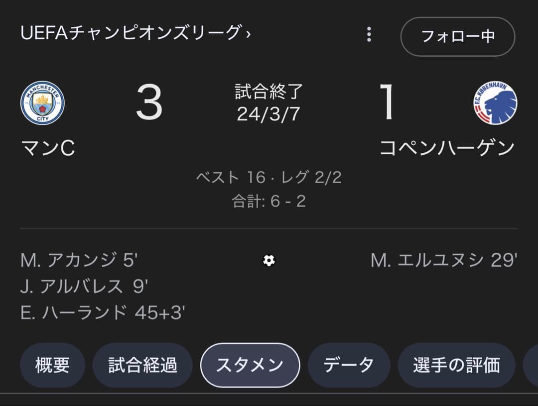 デ*ル様 【実使用】チャンピオンズリーグ　公式球　マンチェスターシティ 対 コペ
