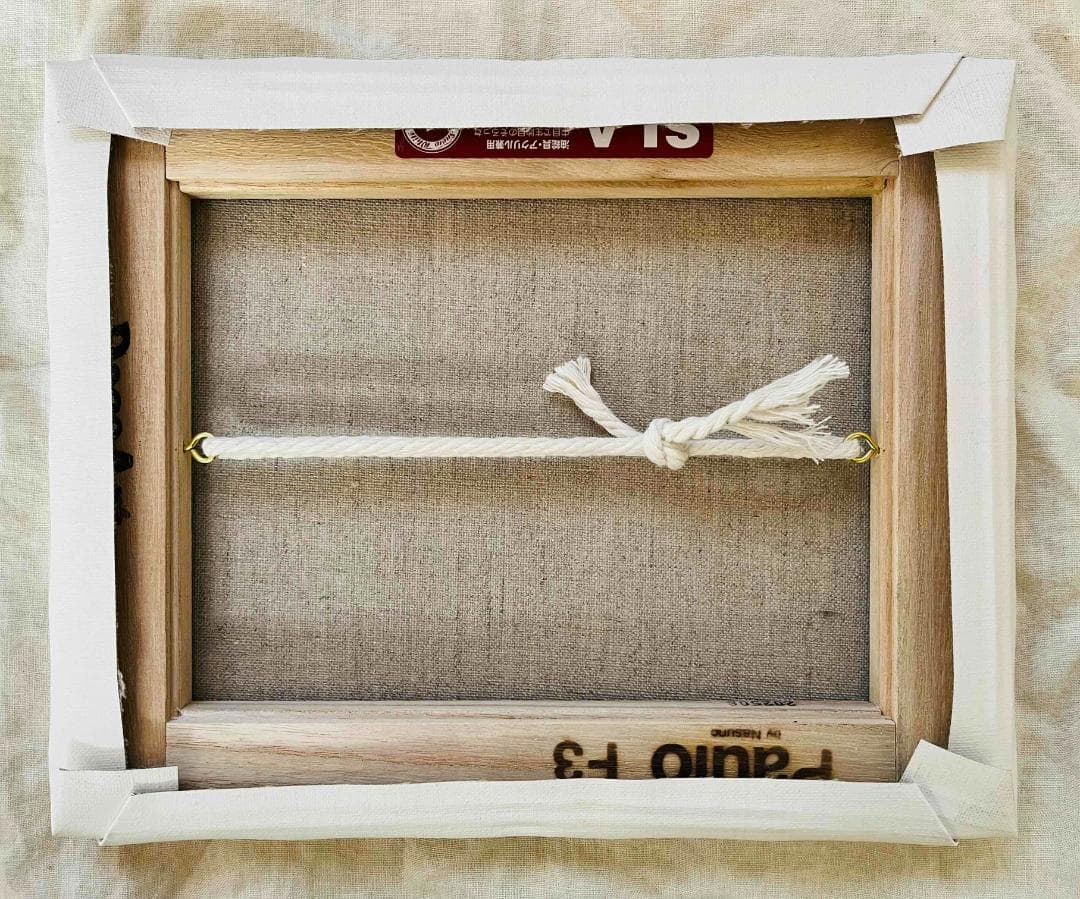 彩画　原画「民家とジャイアントクラウド」　絵画 22×27㎝ F3　キャンバス