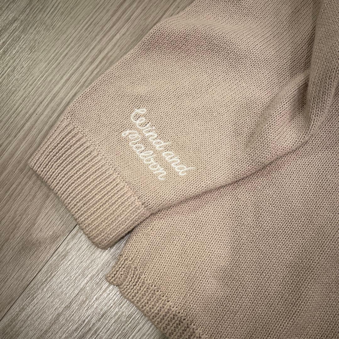 malbon wind and sea ゴルフ ベージュ ハイネックセーター M