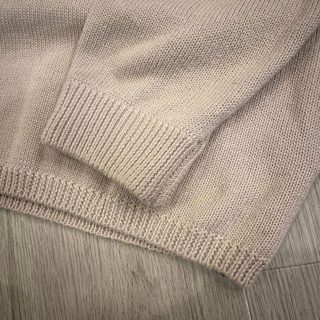 malbon wind and sea ゴルフ ベージュ ハイネックセーター M