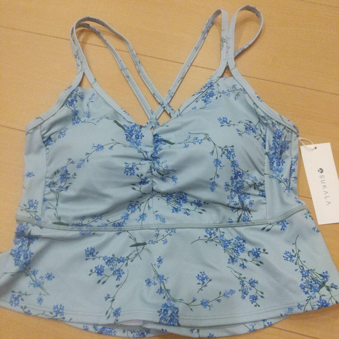 【SUKALA】スプリングフラワーフレアブラトップ 忘れな草 L