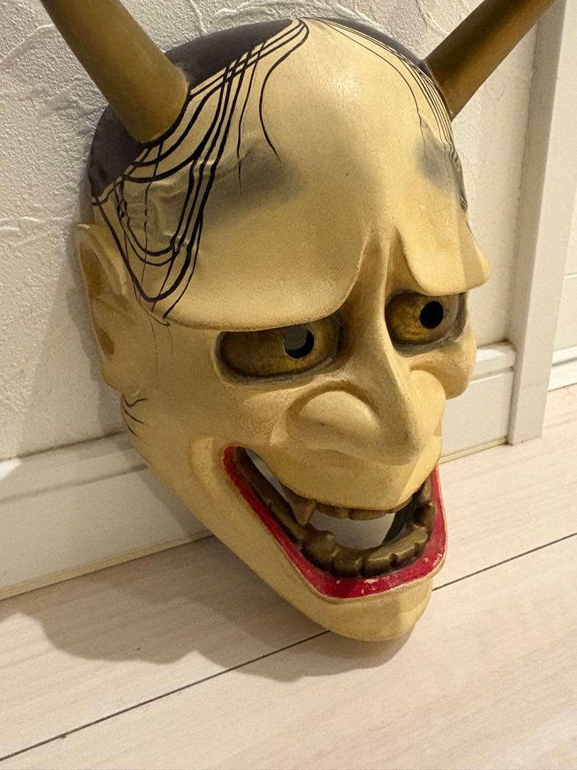 能面 般若 木彫面