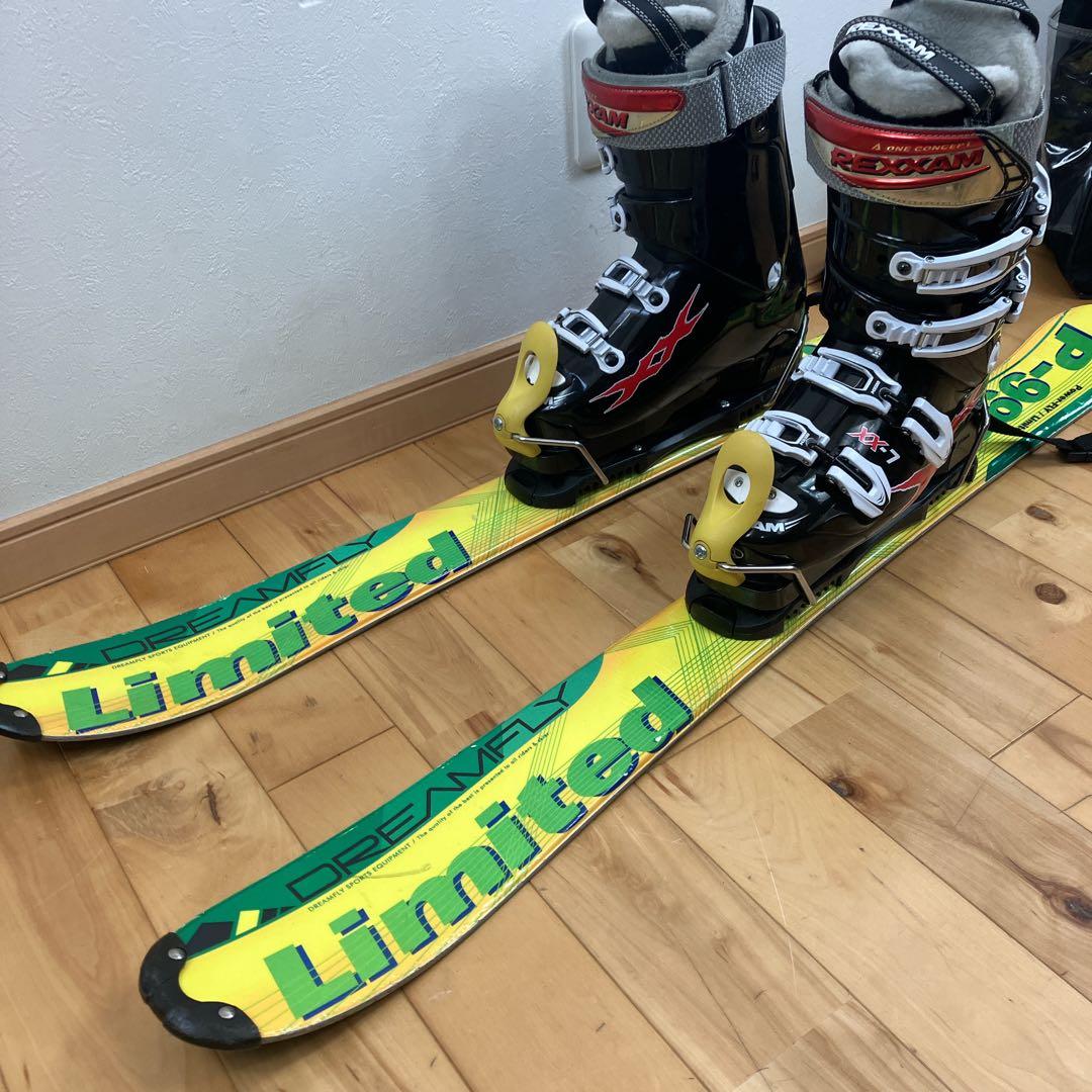 DREAMFLY ショートスキー 約100cm ファンスキー　ブーツ　レグザム