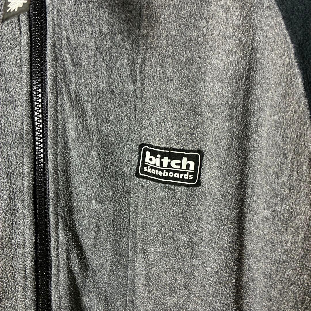 bitch skateboards フリースジャケット　黒グレー　ビッチ