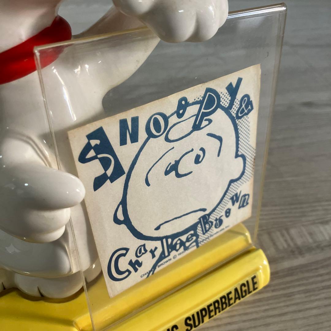 スヌーピー SNOOPY フォトスタンド 陶器 ヴィンテージ 20cm