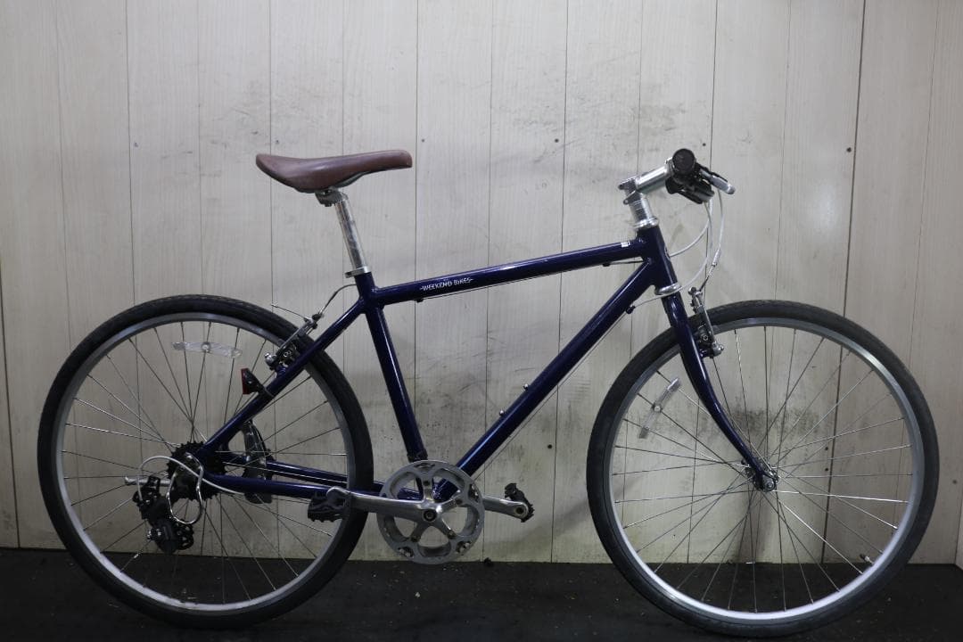 あさひ製WEEKEND アルミ 26型 シマノ7速 440mm BLUE クロス