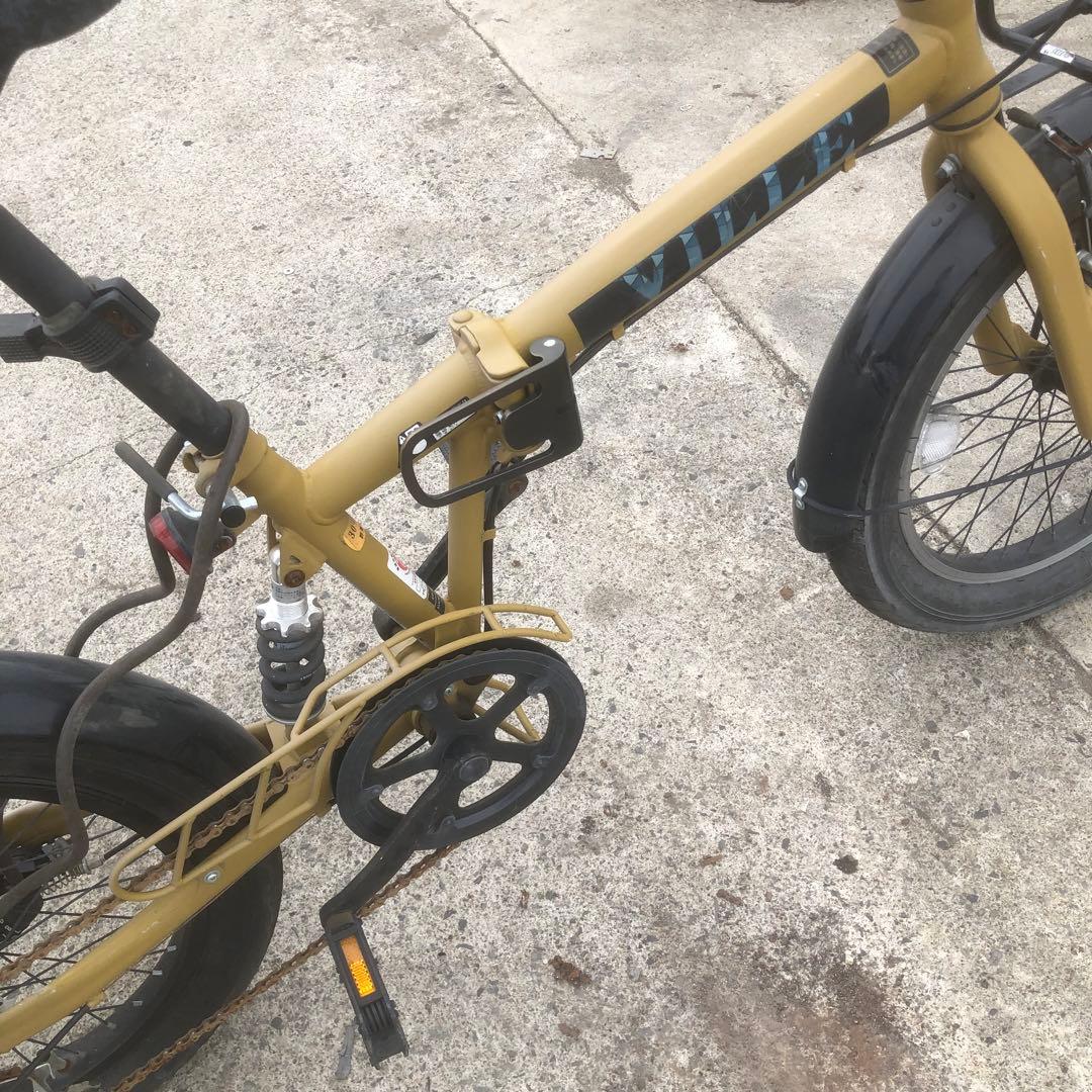 ville ヴィレ 極太タイヤ シマノ6速 りヤサス付き 折り畳み自転車