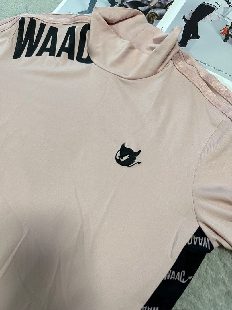 売切りセール！WAAC◇ワック◇サイドロゴラインモックネック