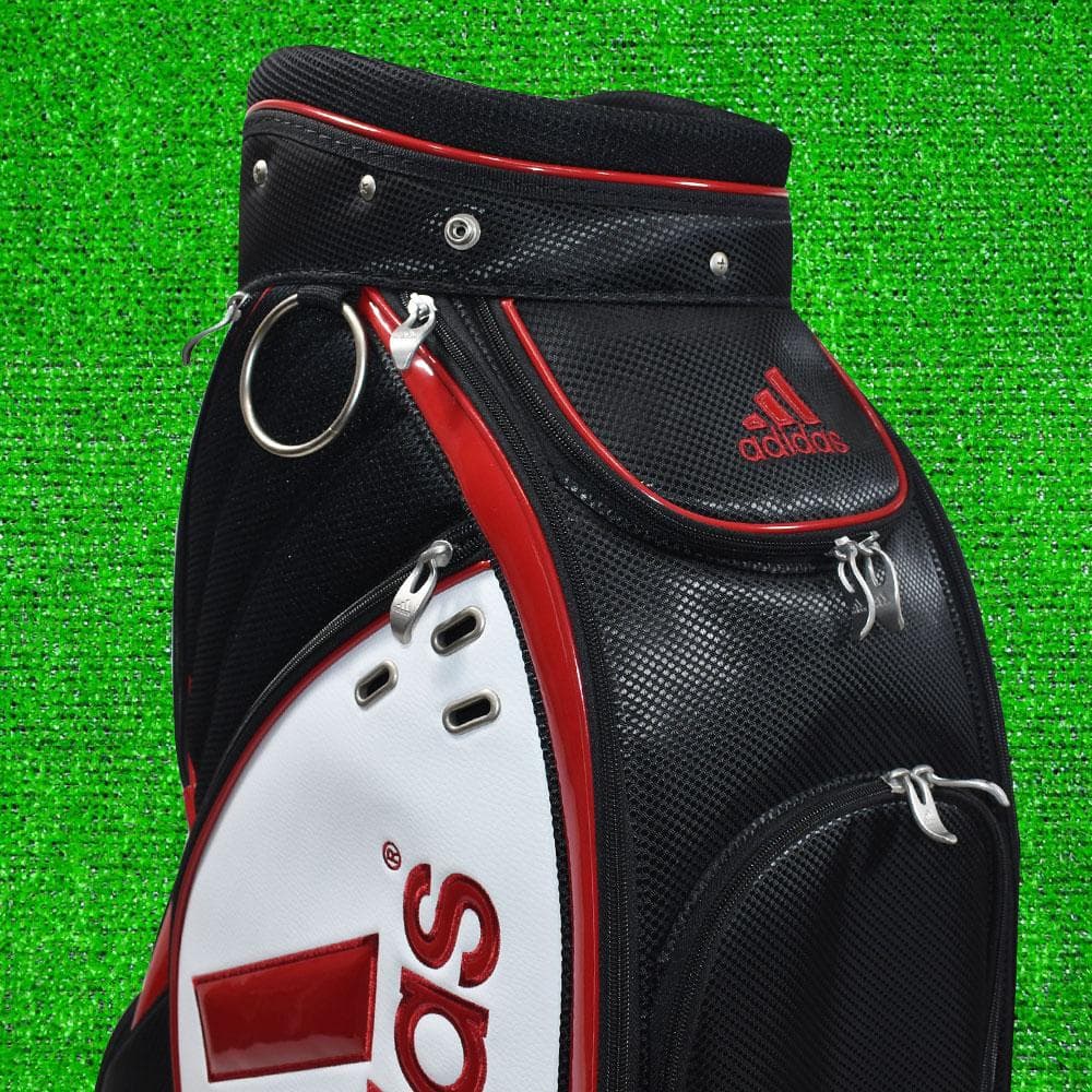 adidas アディダス ゴルフ キャディーバック９.０型【黒/赤】超美品！