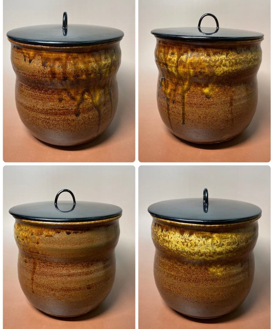 【茶道具】川本了生造　『瀬戸水指』共箱