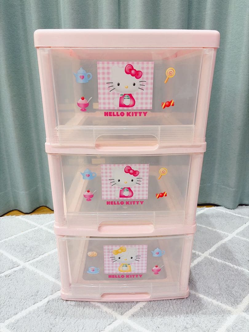 激レア HELLO KITTY 3段衣類収納ケース 2個セット 2003年