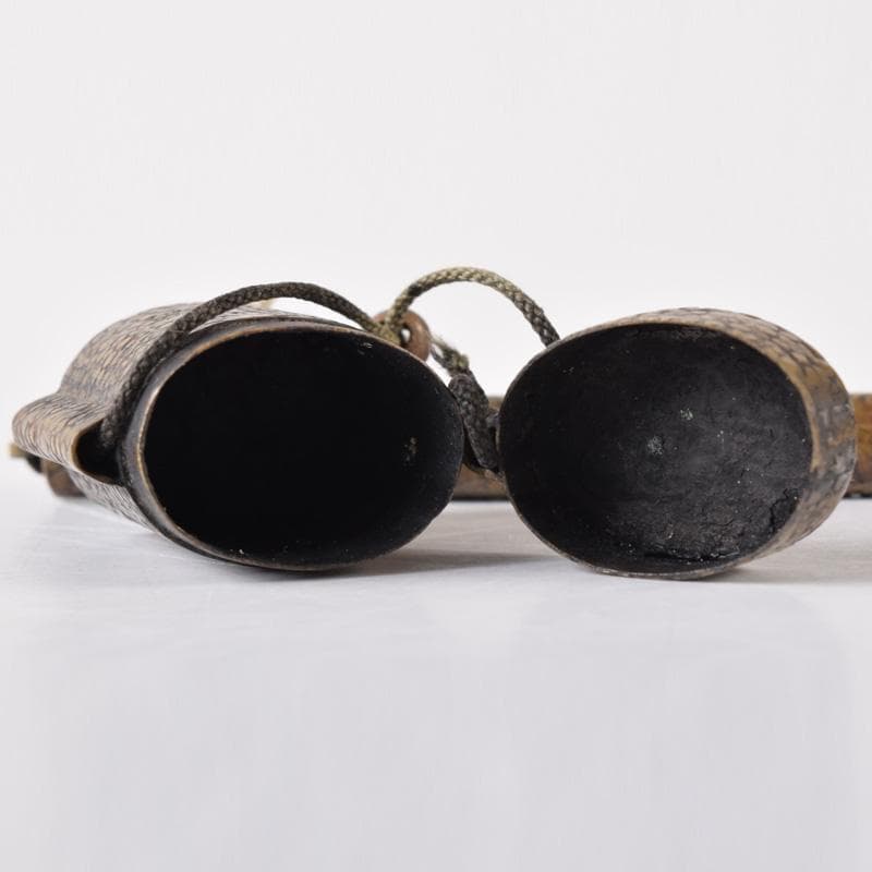 みみみ　時代提げ物　書道具　黄銅鎚目　矢立　筆　筆入　墨壺　C　7518