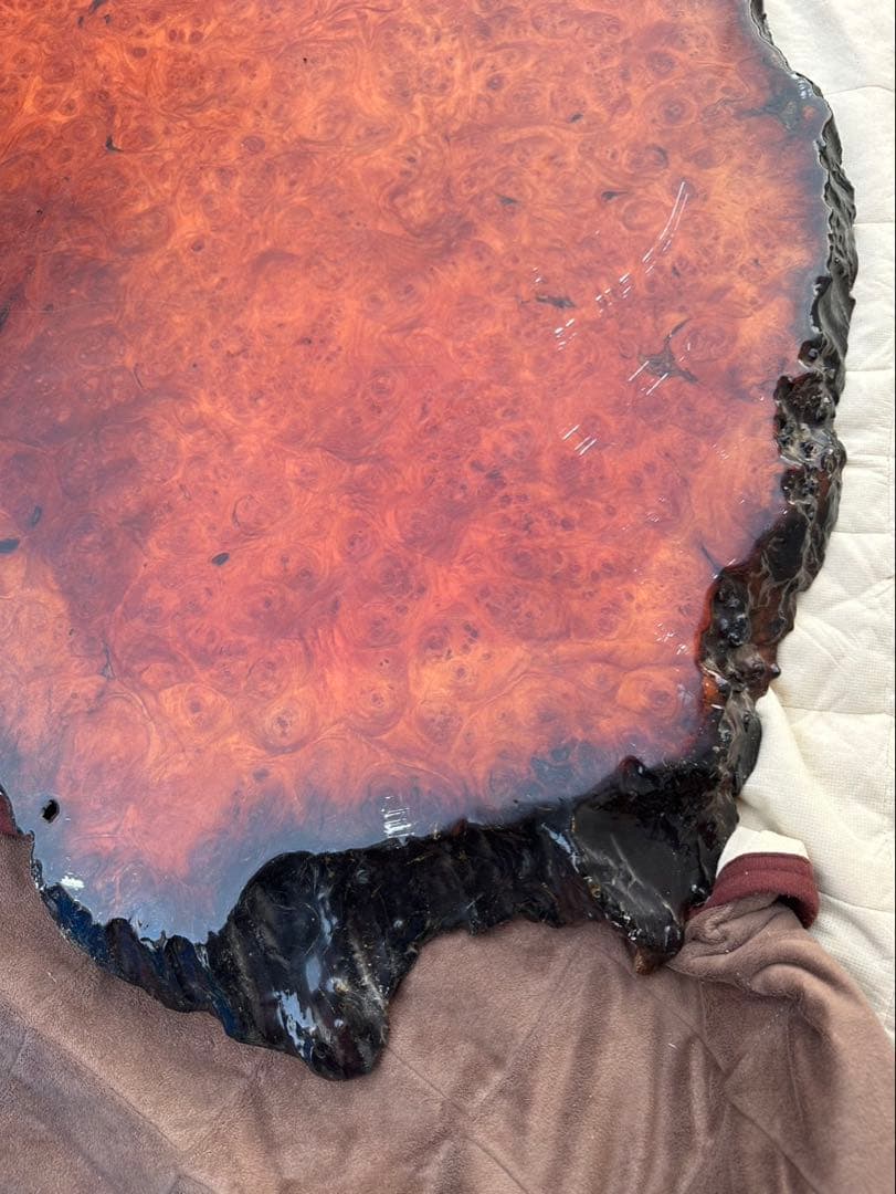 花梨　テーブル　天板　花梨瘤 瘤座卓 一枚板 瘤杢 天然木 カリン 　 天板のみ