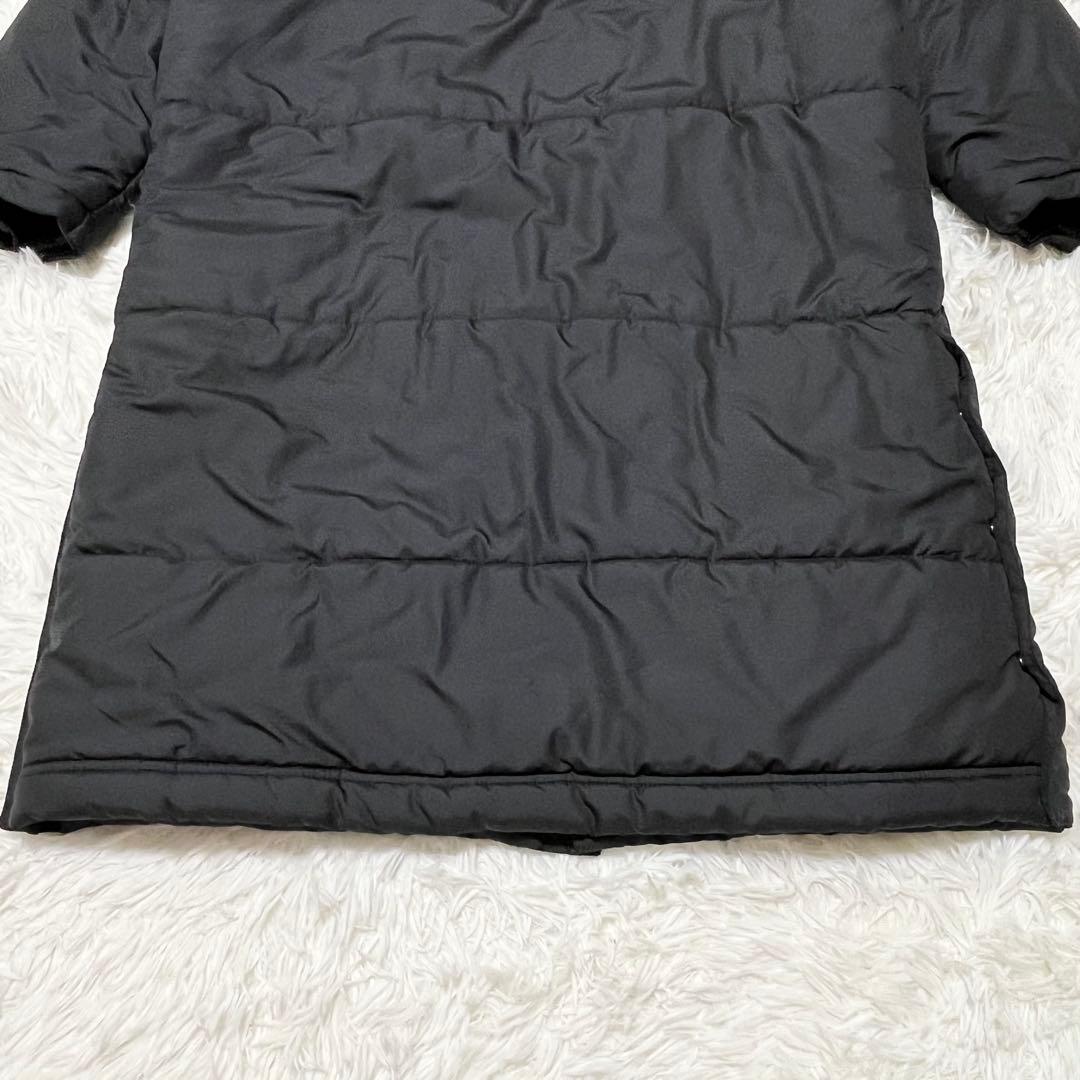 UNDER ARMOUR 刺繍ロゴ　ベンチコート　ロングダウン　黒　XL