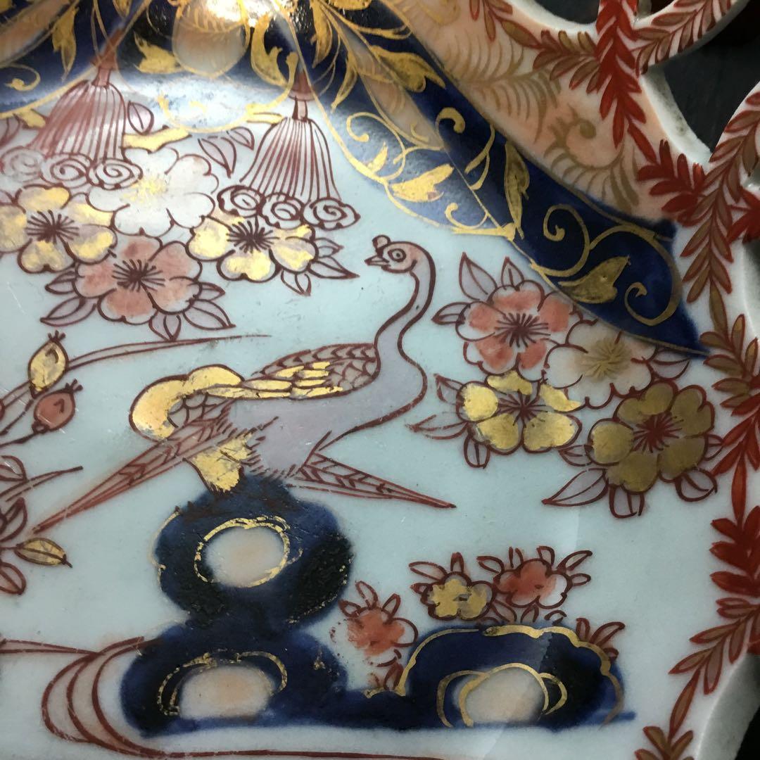 古伊万里輪繋ぎ透かし鉢(1700年代)