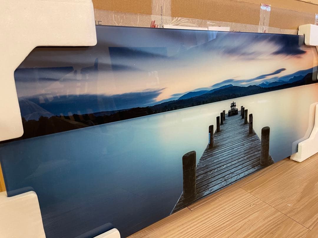 新品　ガラス壁掛け　アートパネル ポスター　アートフレーム 自然風景　橋絵画