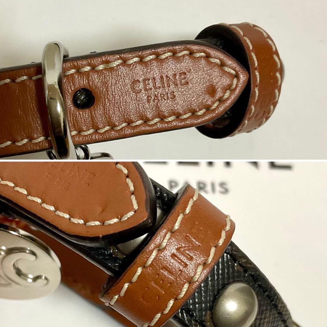 セリーヌ 定価6.4万【極美品】ドッグカラー 首輪 トリオンフ チャーム 箱付き