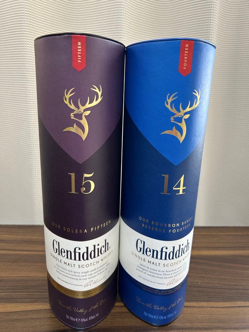 Glenfiddich 15年 &14年シングルモルトウイスキー