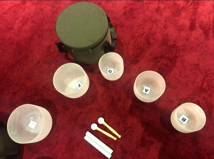 クォーツ　クリスタルボウル　7個セット A（ラ）の音が432Hzでチューニング