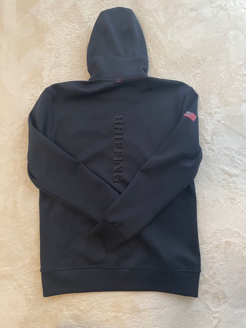 BRIEFINGブリーフィング フード付きパーカー ブラック Lサイズ