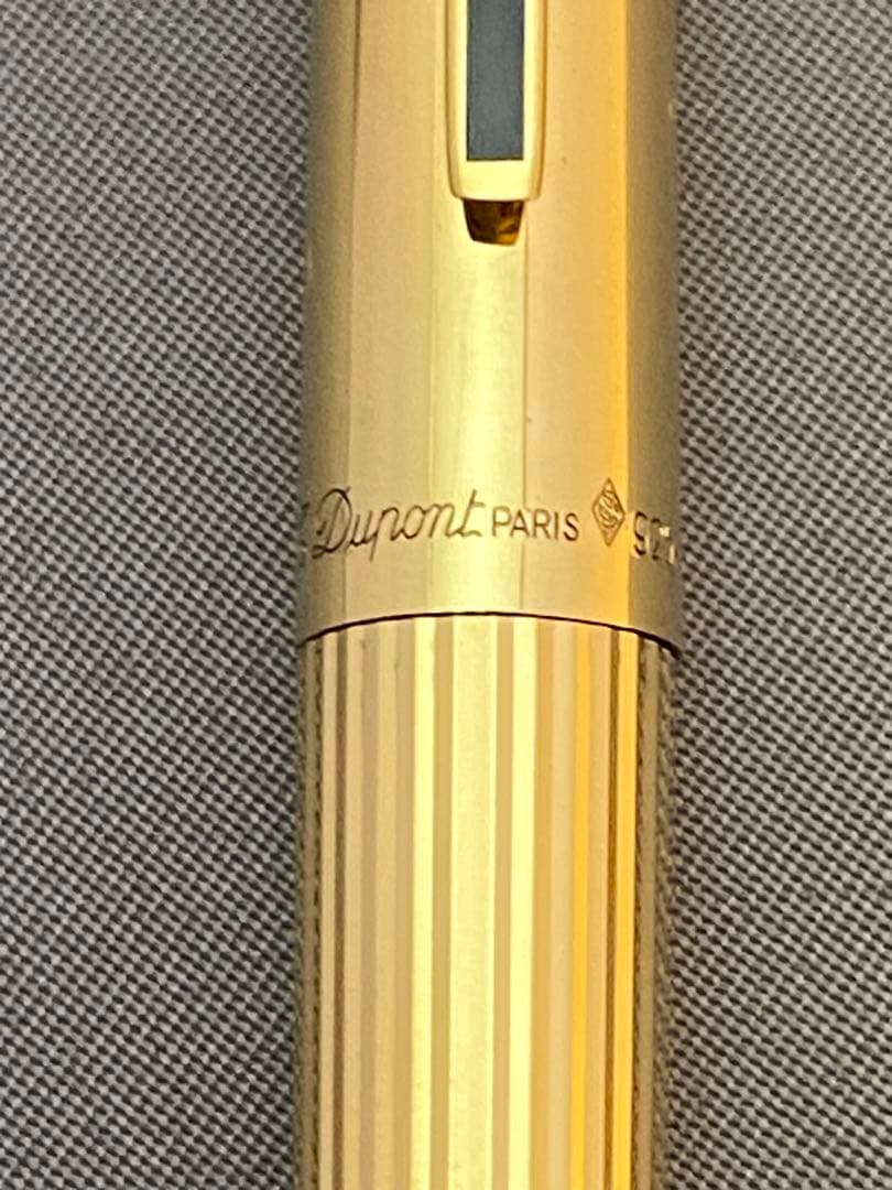 エス・ティデュポン S.TDupont ボールぺン 純銀ケースゴールド仕上げ