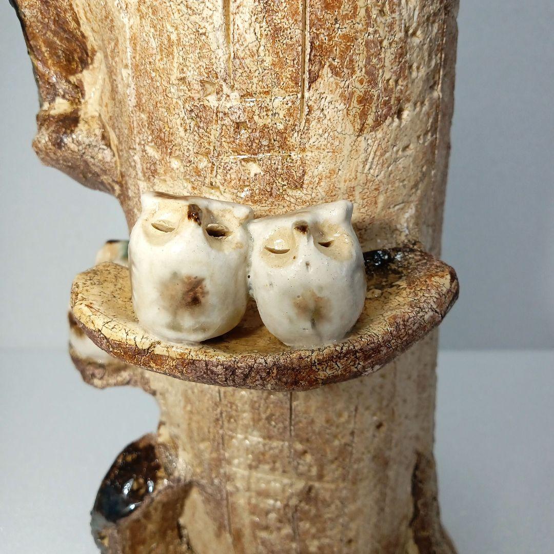 幸福 の 鳥 フクロウ タワー 縁起物 花入