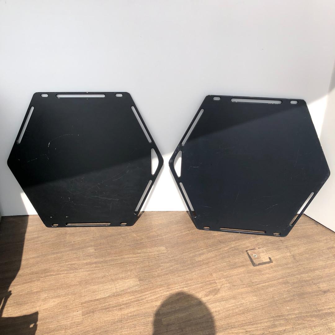 サハラ SAHARA ウッドヘキサアウトドアテーブル ブラック キャンプ用品