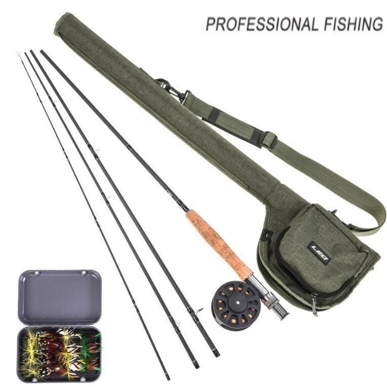 新品 フライフィッシング フルセット フライロッド リール ライン 専用バック