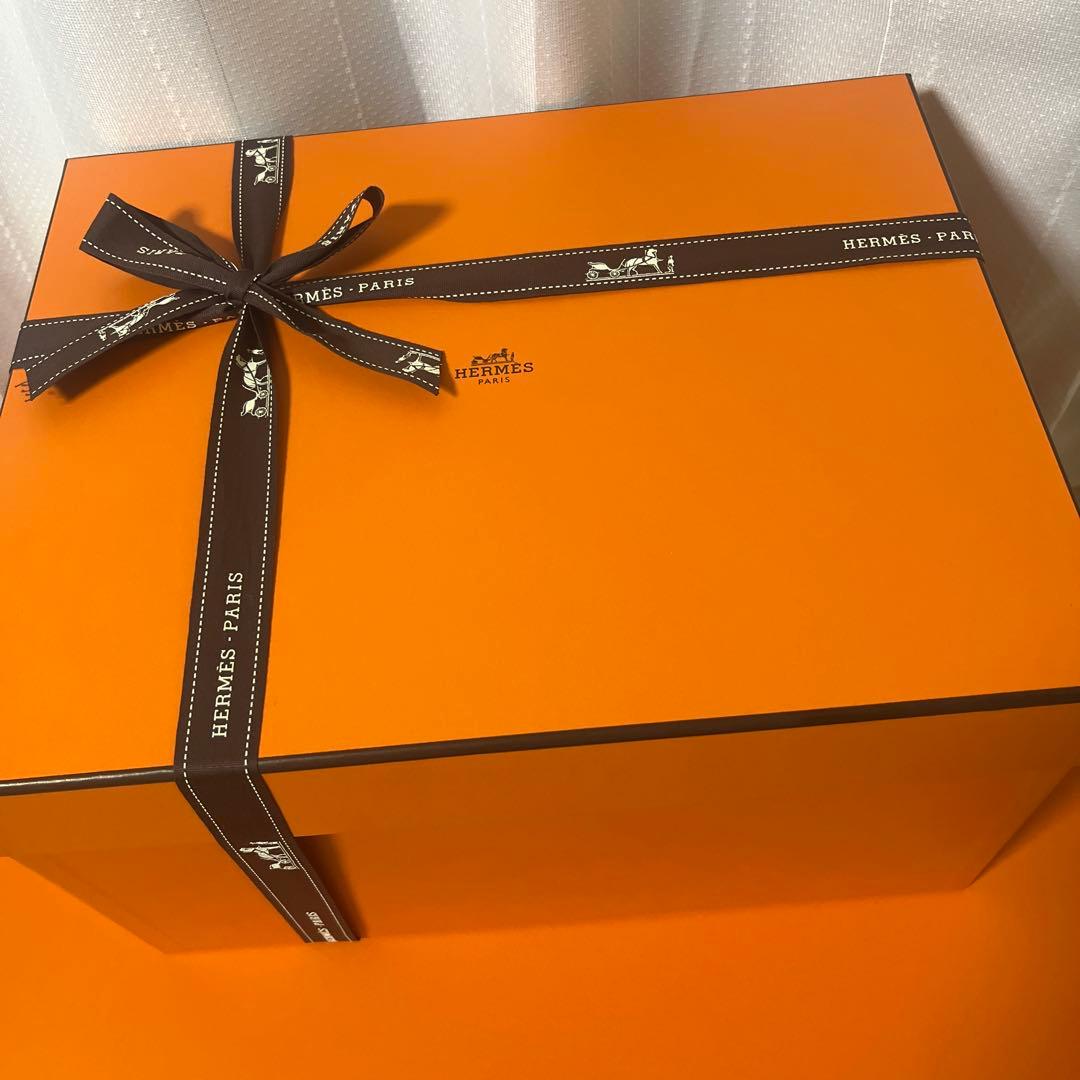 極美品！極太リボン/専用紙袋付き　ピコタンロック22 MM オレンジボックス