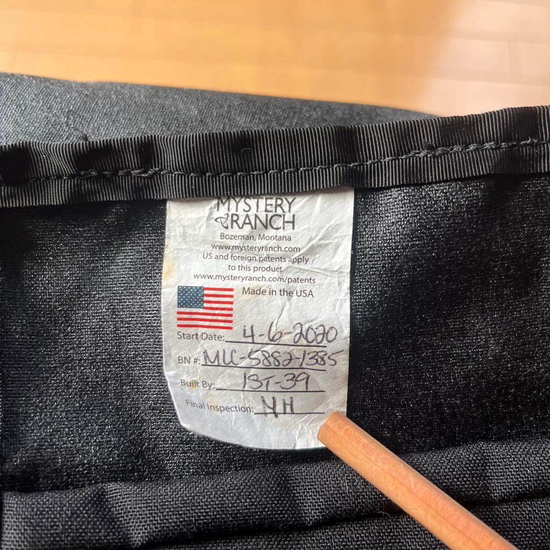 美品　mystery ranchミステリーランチ　モッドロードセル　廃盤品　黒