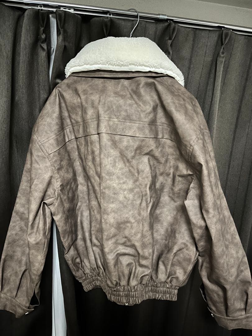 yolo ボア襟ブラウンジャケット