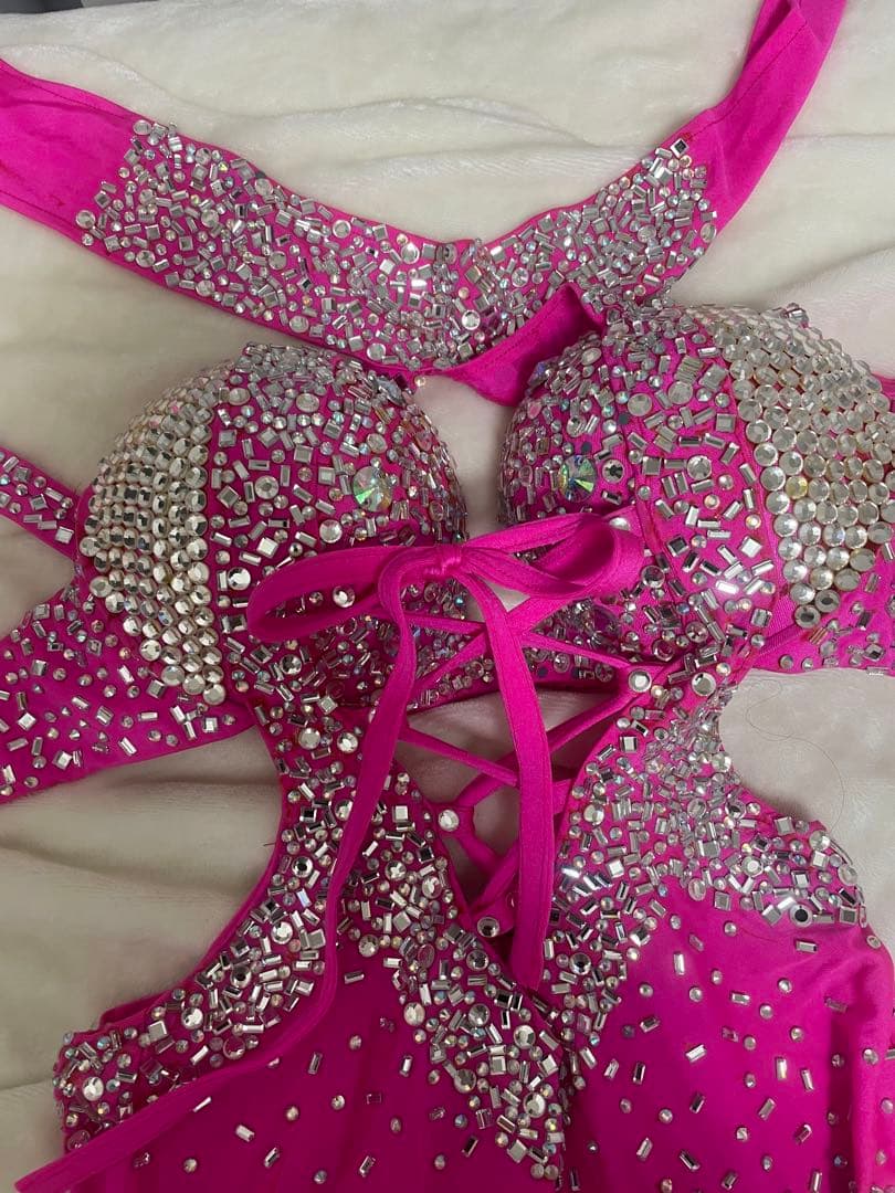 Mintra様　ベリーダンス衣装4Mさん購入Aziza?ピンクワンピ