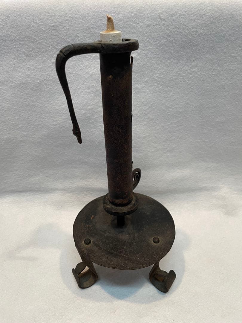 自在燭台（五段高さ調節可能）和蝋燭　燭台