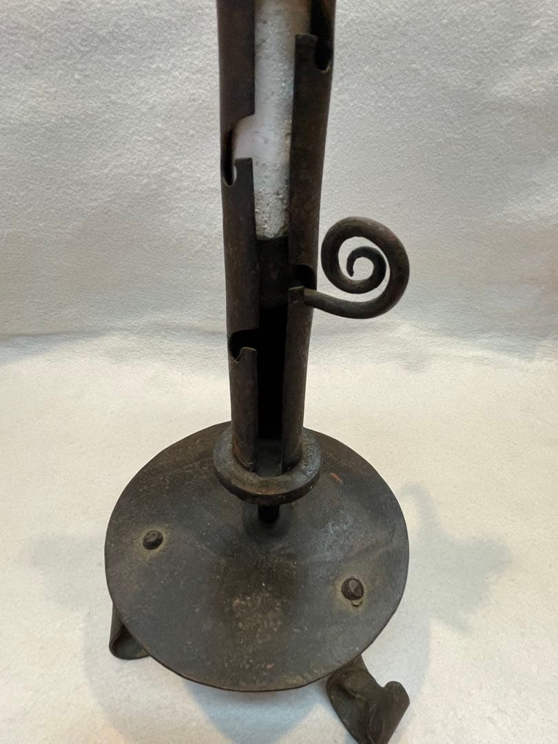 自在燭台（五段高さ調節可能）和蝋燭　燭台