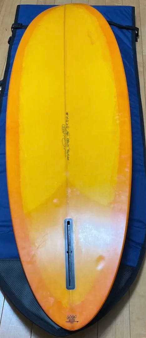 オレンジ ショートボード ファイバーグラス 5.8フィート