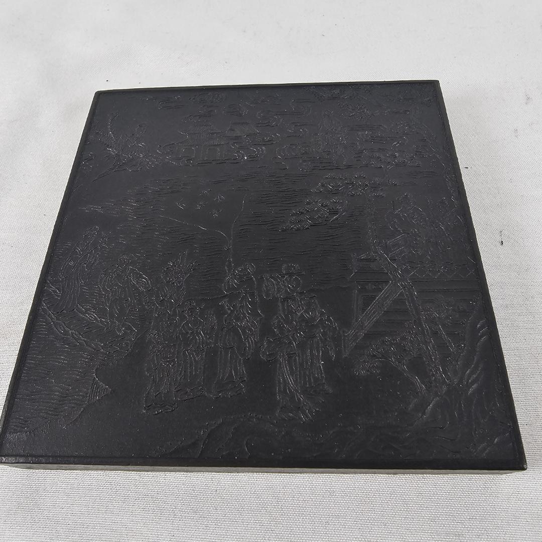 希少 中国 古墨 百壽圖 金彩 篆書 100寿 唐墨 書道具 文房四宝