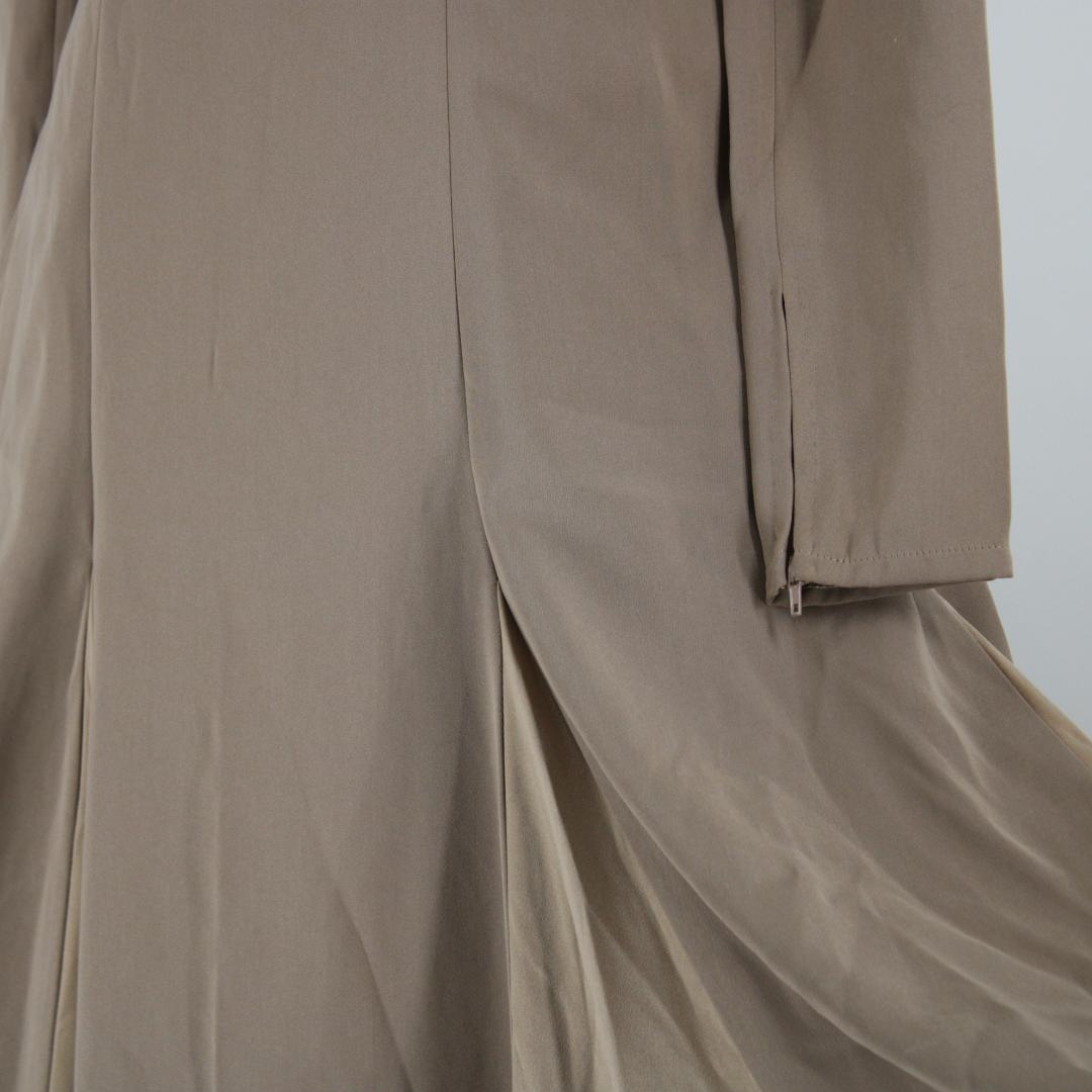 【美品 フラメンコ衣装】ブラウン ワンピース ドレス 無地 シンプル スウェード