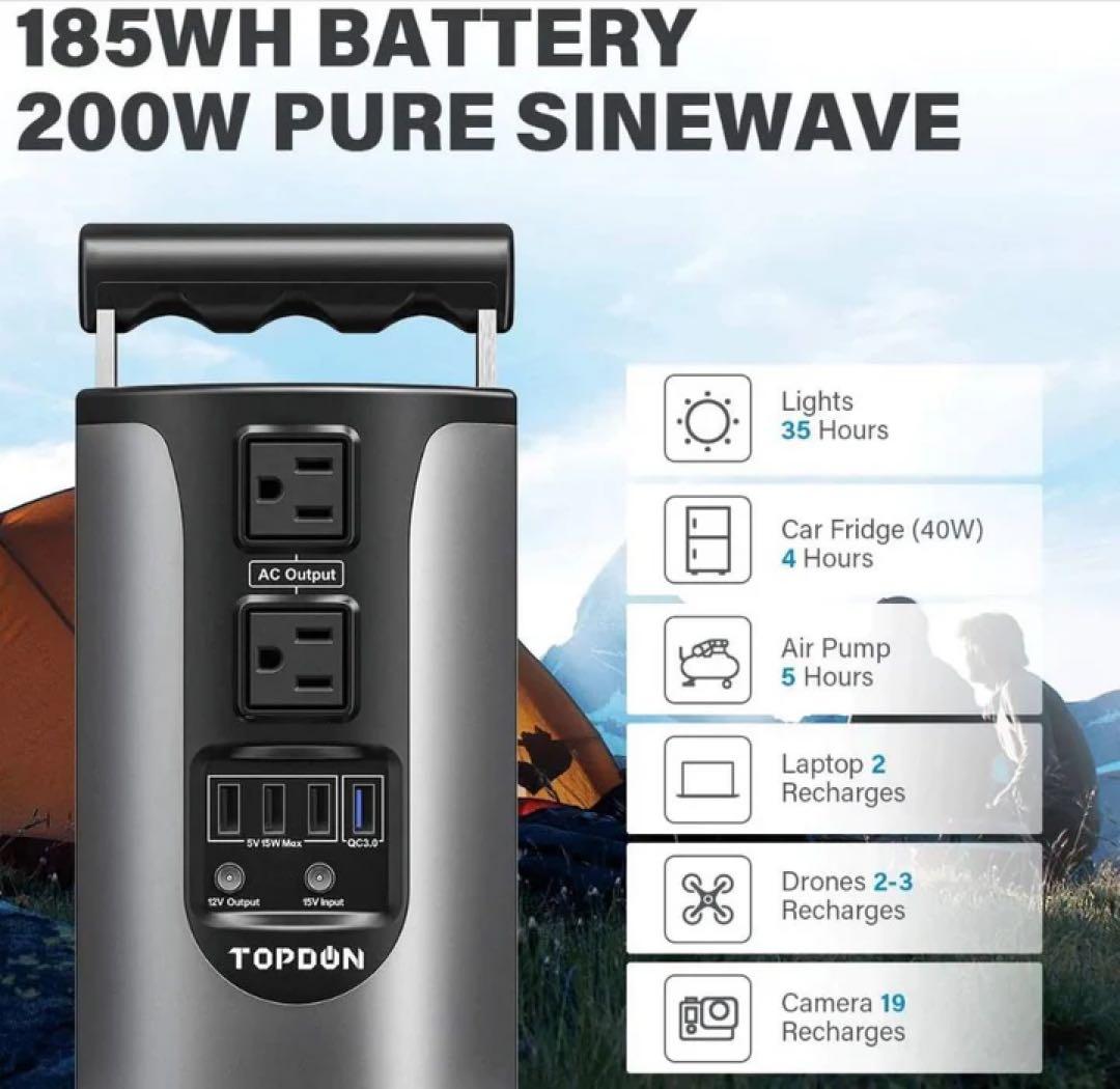 新品未使用品TOPDON Hurricano 200 Power Station