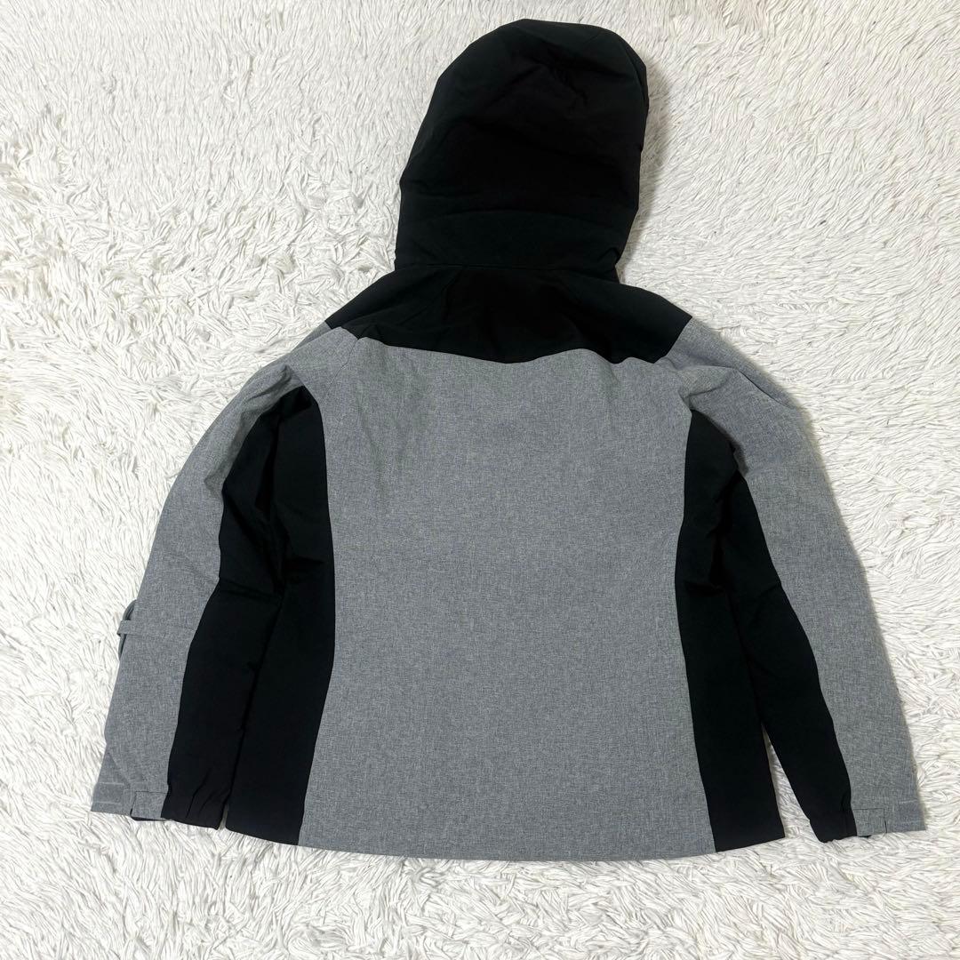 デサント スキーウェア サイズM 洗える フード 上下セット ブラック グレー