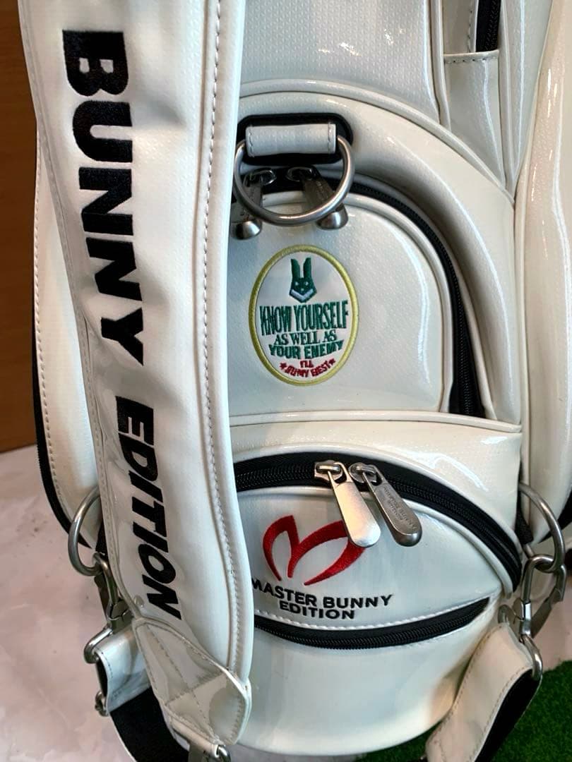 正規品　美品　パーリーゲイツ　マスターバニー　3点式　キャディバッグ　エナメル