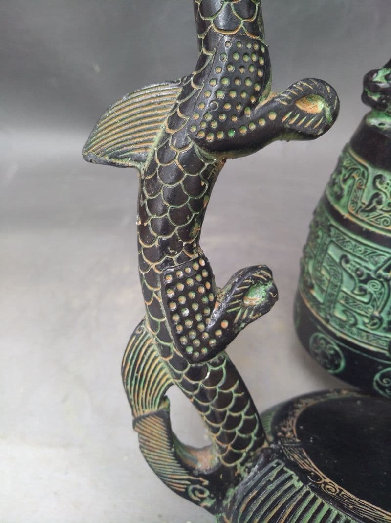 銅器 双龍編鐘 楽器 曽侯乙編鐘 装飾品 現代工芸品 美術品 置物